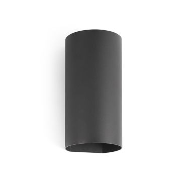 Faro Bruc - wandverlichting - 12 x 10,8 x 24 cm - 7W LED incl. - IP54 - donkergrijs