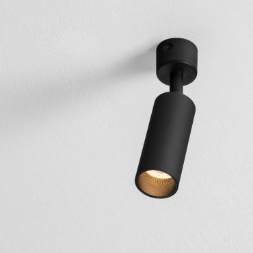 Nova Luce Mor - opbouwspot - Ø 4 x 17 cm - zwart
