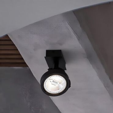 Nova Luce Thomas - opbouwspot - 6 x 19 x 14,5 cm - zwart