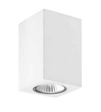 Nova Luce Nevio - plafondspot - 11 x 7 cm - wit gips
