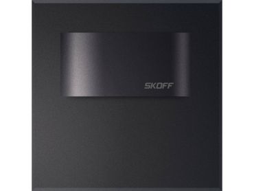 Skoff Tango Mini Short LED - inbouw wandverlichting - 60 x 60 mm - 0,4W LED incl. - 10Vdc - zwart - 6500K