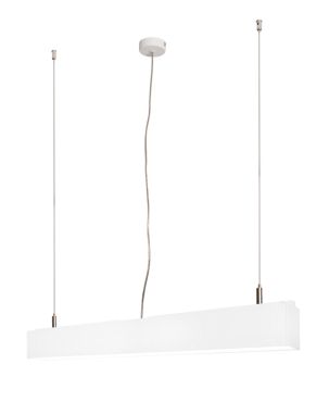 Lichtkoning Linear - hanglamp - 57 x 5 x 200 cm - 18W LED incl. - wit - warm witte lichtkleur