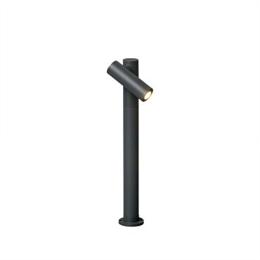 Faro Spy-2 - tuinpaal - 9,5 x 6,5 x 43,5 cm - 6W LED incl. - IP65 - donkergrijs
