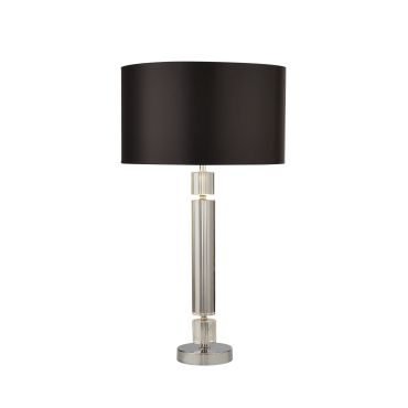 Searchlight Table - tafellamp - Ø 35 x 62 cm - zwart en chroom
