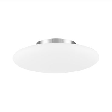 Nova Luce Pressione - plafondverlichting - Ø 50 x 15 cm - opaal en chroom
