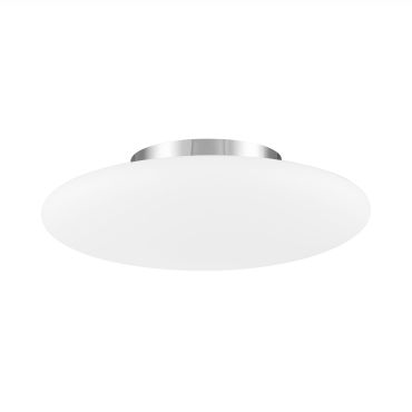 Nova Luce Pressione - plafondverlichting - Ø 42 x 14 cm - opaal en chroom