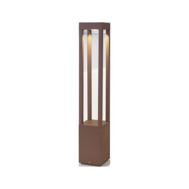 Faro Agra - tuinpaal - 10,8 x 10,8 x 65 cm - 9W LED incl. - IP55 - roestbruin