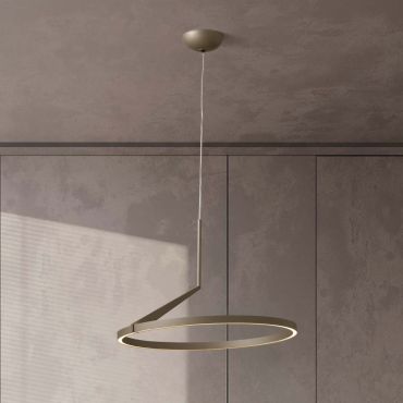 Nova Luce Tilia - hanglamp - Ø 60 x 250 cm - 31W dimbare LED incl. - mokkakoffie