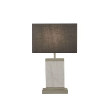 Searchlight - tafellamp - 20 x 20 x 55 cm - grijs en wit
