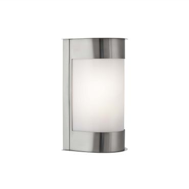 Searchlight Dores - buiten wandverlichting - 12 x 24 cm - IP44 - roestvrij staal