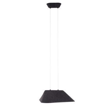 Maxlight Carbon - hanglamp - 55 x 50 x 220 cm - 8W LED incl. - zwart en grijs