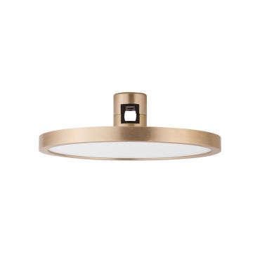 Nova Luce Art - lichtpunt magnetisch railsysteem - Ø 16 x 5 cm - 15W LED incl. - satijn goud