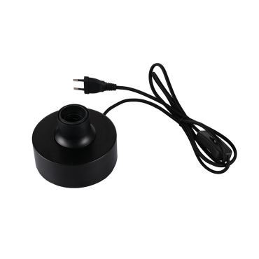 Artdelight Round - tafellamp - Ø 12 x 8,5 cm - zwart