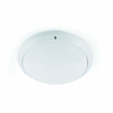 Faro Dakron - plafondverlichting - Ø 27 x 8.5 cm - IP65 - mat wit