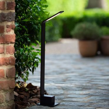 Lucide Lawford - tuinpaal - 15 x 9,5 x 60 cm - 6W LED incl. - IP54 - zwart