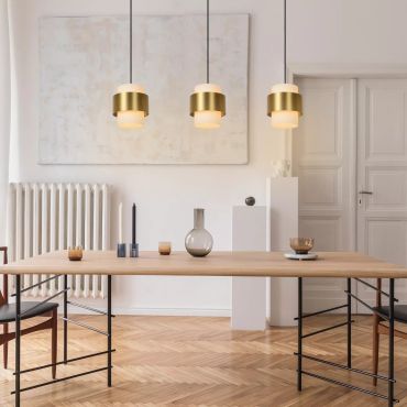Lucide Firmin - hanglamp - 110 x 20 x 150 cm - mat goud/messing
