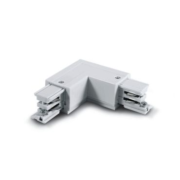 ONE Light Square Track Accessories - rechte hoek - links - 3-fase railsysteem - 16A - wit