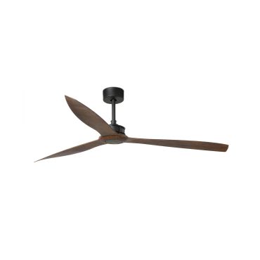 Faro Just Fan - plafondventilator met afstandsbediening - Ø 178 cm - bruin en mat zwart