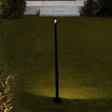 Nova Luce Luxor - tuinpaal - Ø 8 x 90 cm - 8W LED incl. - IP65 - zandzwart