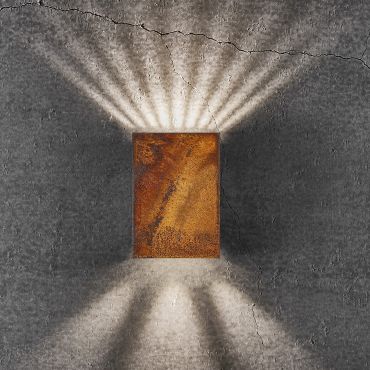 Nordlux Fold 10 - buiten wandverlichting - 10,6 x 14,9 x 4,5 cm - 2 x 3,75W LED incl. - IP54 - corten