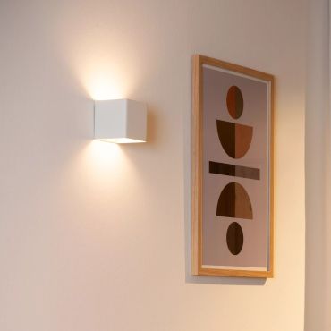Lucide Vertigo - oplaadbare wandlamp met sensor - 10 x 10 x 10 cm - 6W dimbare LED incl. - IP54 - wit