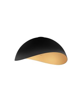 Nova Luce Opsi - plafondlamp - Ø 50 x 24 cm - zandzwart en goud