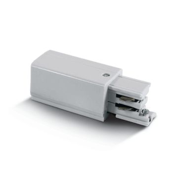 ONE Light Square Track Accessories - startvoeding links - 3-fase railsysteem - 16A - wit