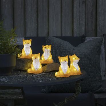 Konstsmide kerstverlichting - vossen - 9,5 x 9 x 12 cm - IP44 - transparant
