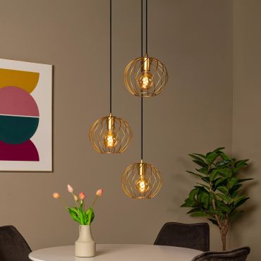 Lucide Danza -  hanglamp - Ø 50 cm x 165 cm - goud
