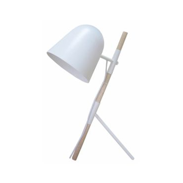 Artdelight Sensa - tafellamp - 26 x 54 cm - wit en lichtbruin