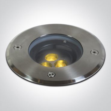 ONE Light Inground Tiltable Range - grondspot voor buiten - Ø 150 mm, Ø 140 mm inbouwmaat - 3 x 1,5W LED incl. - IP67 - roestvrij staal