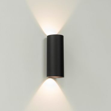 Artdelight Brody2 - wandlamp - 7,2 x 7,2 x 18 cm - 2 x 4W dimbare LED incl. - IP54 - zwart