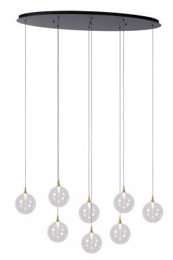 Lucide Gisela - hanglamp - 140 x 40 x 150 cm - 8 x 3,9W  dimbare LED incl. - transparant