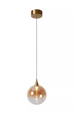 Lucide Gisela - hanglamp - Ø 16 x 150 cm - 5W LED incl. - amber