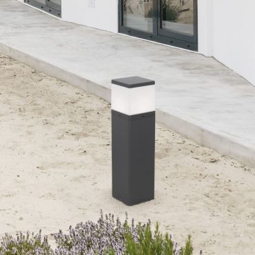 Nova Luce Ferron - tuinpaal - 13 x 50 x 13 cm - IP65 - donker grijs