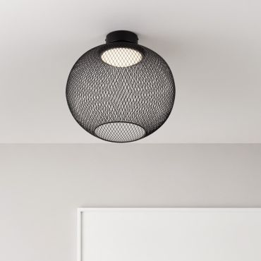Nova Luce Kinetic - plafondlamp - Ø 40 x 40 cm - 19W LED incl. - mat zwart