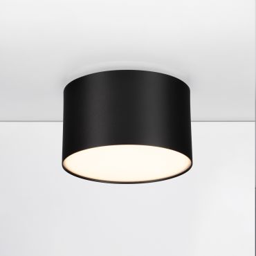 Nova Luce Marsa - plafondlamp - Ø 11 x 6,5 cm - 10W LED incl. - zandzwart