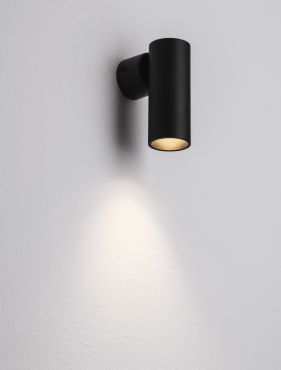Nova Luce Mor - wandverlichting - 4 x 7 x 10 cm - zwart