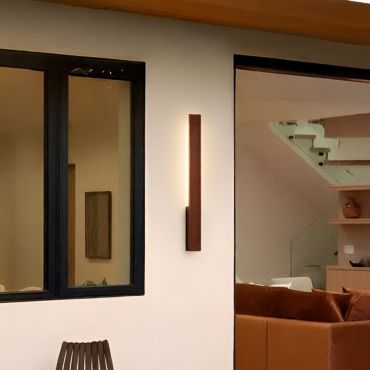 Nova Luce Isos - buiten wandverlichting - 5,3 x 61 x 6 cm - 6W LED incl. - IP65 - corten