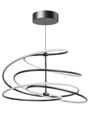 ETH Slinger - hanglamp - Ø 52 x 197,7 cm - 3 stappen dimbaar - 40W LED incl. - zwart