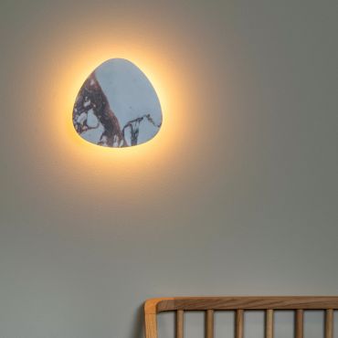 Lucide Kamien - wandlamp - 20 x 3,8 x 20 cm - 6W LED incl. - wit en zwart