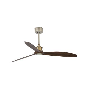 Faro Justfan - plafondventilator met afstandsbediening - Ø 128 cm - antiek messing en donkerbruin