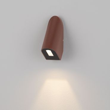 Nova Luce Soren - buiten wandverlichting - 4 x 9,7 x 5,8 cm - 3W LED incl. - IP65 - corten
