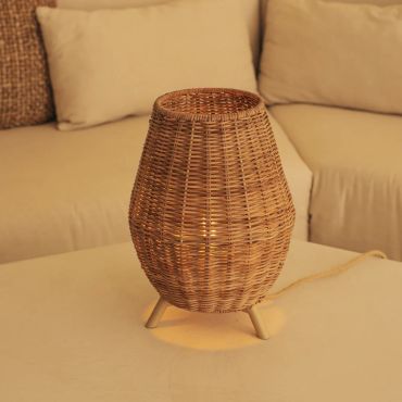 New Garden Saona - tafellamp - Ø 22,5 x 32,5 cm - rotan
