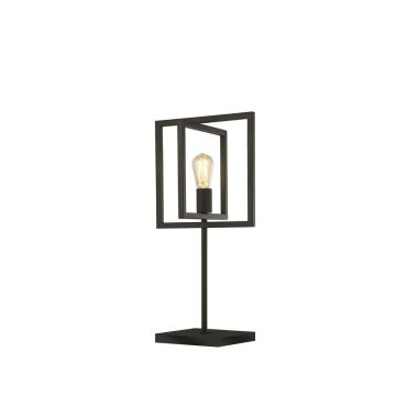 Searchlight Plaza - tafellamp - 30 x 25 x 61 cm - mat zwart