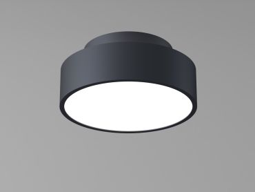 Artdelight Chicago - plafondlamp - Ø 15 x 6,8 cm - 9,8W dimbare LED incl. - zwart