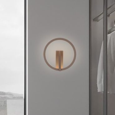 Nova Luce Tilia - wandlamp - Ø 22 x 10 cm - 10W LED incl. - mokkakoffie