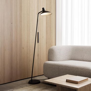 Design for the People Darci - vloerlamp - 23 x 54,8 x 143 cm - zwart