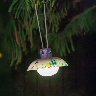 New Garden Syros - oplaadbare hanglamp op batterij met afstandsbediening - Ø 20 x 9,5 cm - 9W dimbare LED incl. - IP54 - veelkleurig