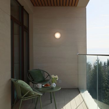 Nova Luce Pollux - buiten wandverlichting - Ø 13,4 x 8,6 cm - 8W dimbare LED incl. - IP65 - zandwit